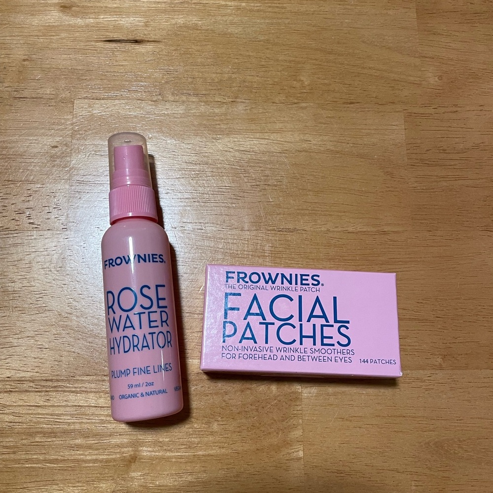 Frownies Rose Water Hydrator and Facial Patches Set